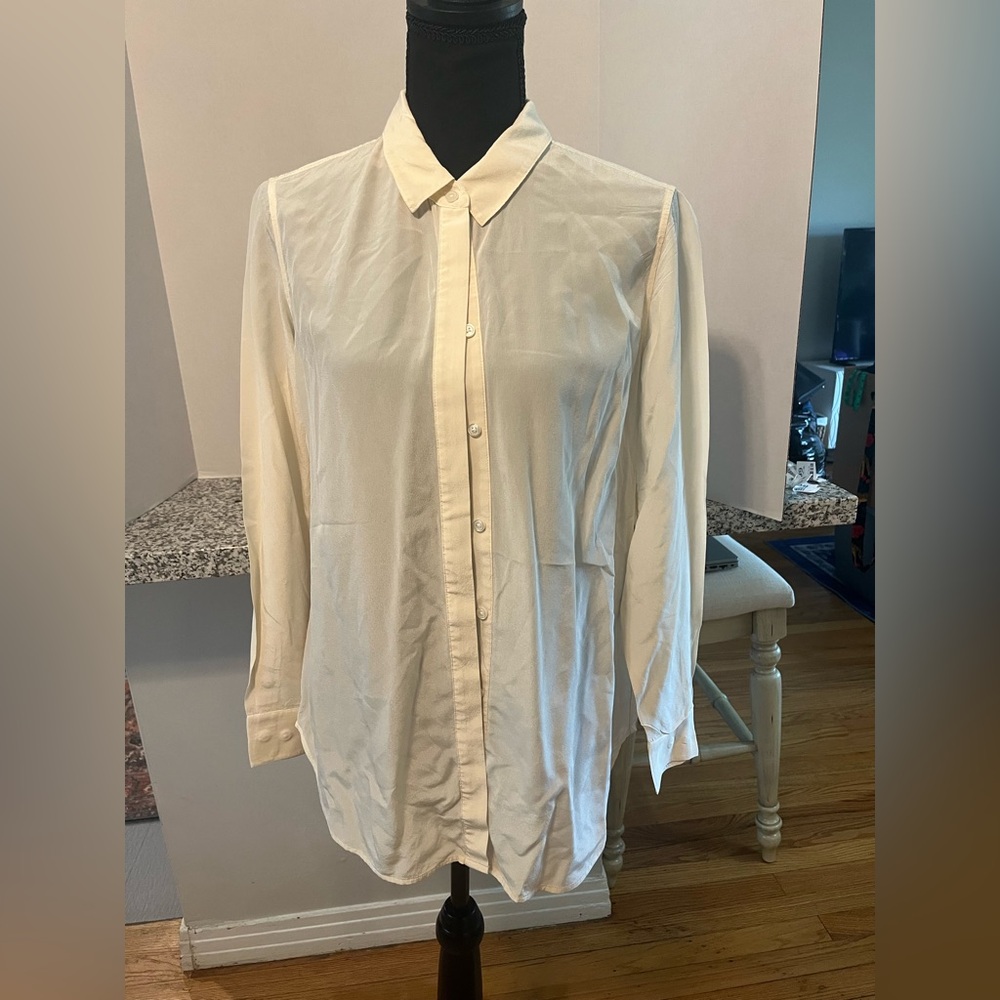 Boden Cream Button Down Shirt for Women’s Size 8